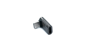 SYSTEM-S USB 3.2 Gen 2 Adapter Typ C Stecker zu Buchse Winkel Kabel in Grau