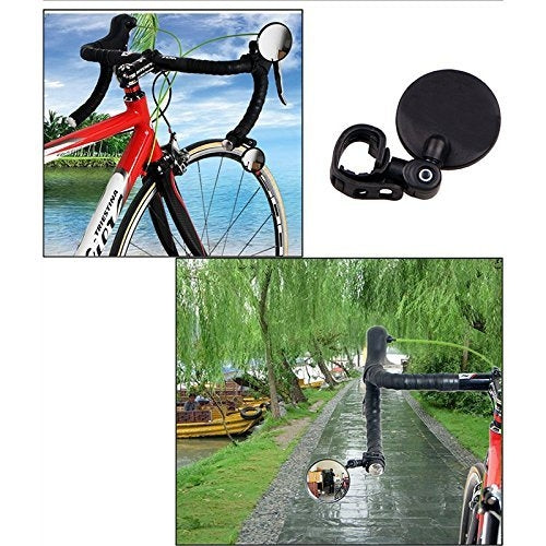 fahrrad rückspiegel rennrad SYSTEM-S Fahrrad Spiegel Rückspiegel Fahrradspiegel in Schwarz Ø 7,5 c