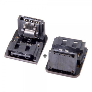 2x SATA Adapter 7Pin Buchse zu Stecker Winkel Kabel für Mainboard