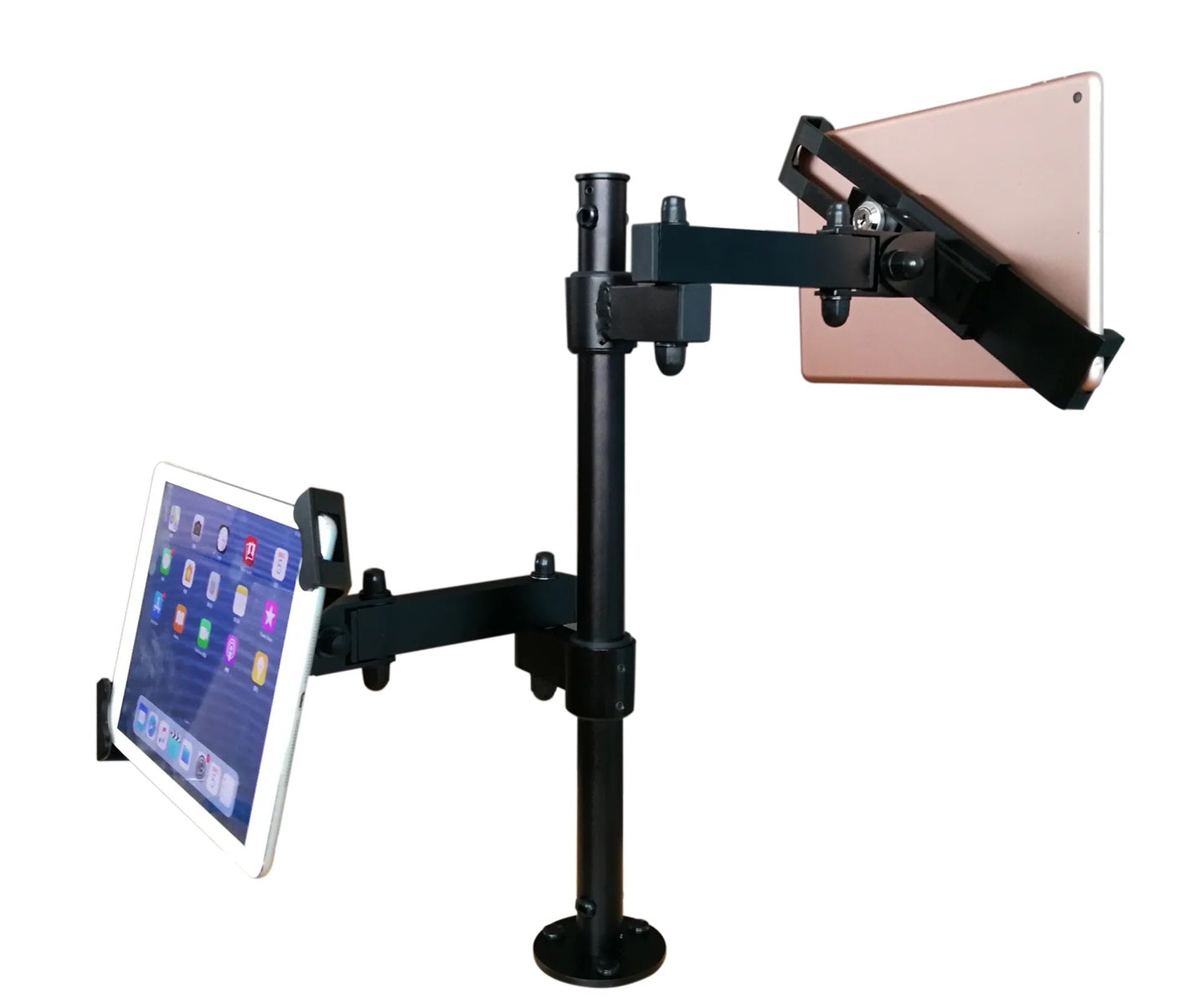 Support de table double support 360° verrouillable pour tablettes de 9,0" à 13,0"