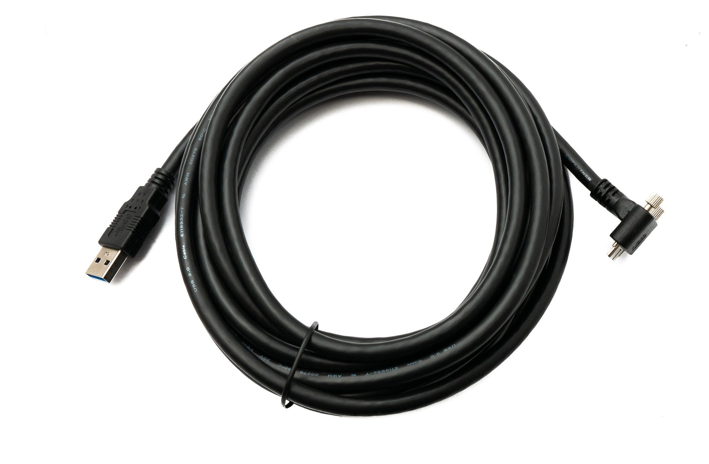 SYSTEM-S USB 3.0 cable 5 m Type A male to 3.0 Micro B male angle screw