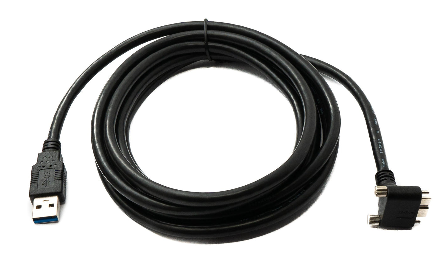 SYSTEM-S USB 3.0 cable 3 m Type A male to 3.0 Micro male angle screw
