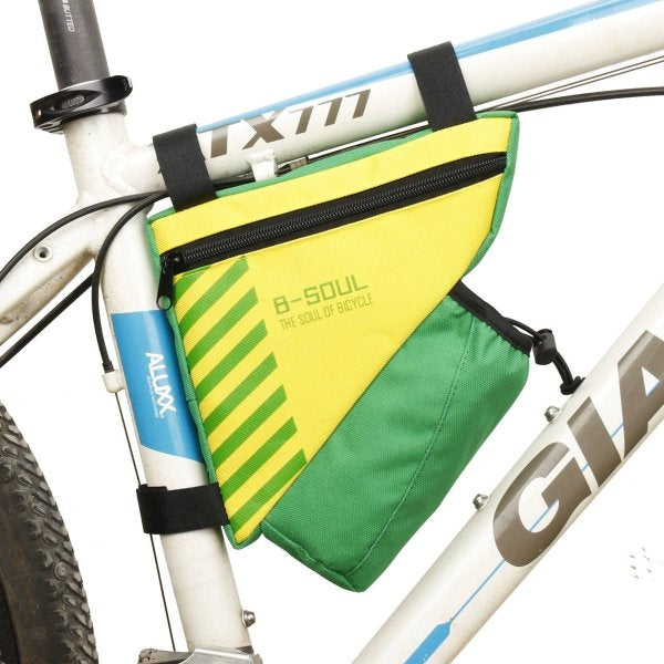 fahrradtasche für getränkehalter SYSTEM-S Fahrrad Tasche mit Flaschenhalter Befestigung in Grün Gelb