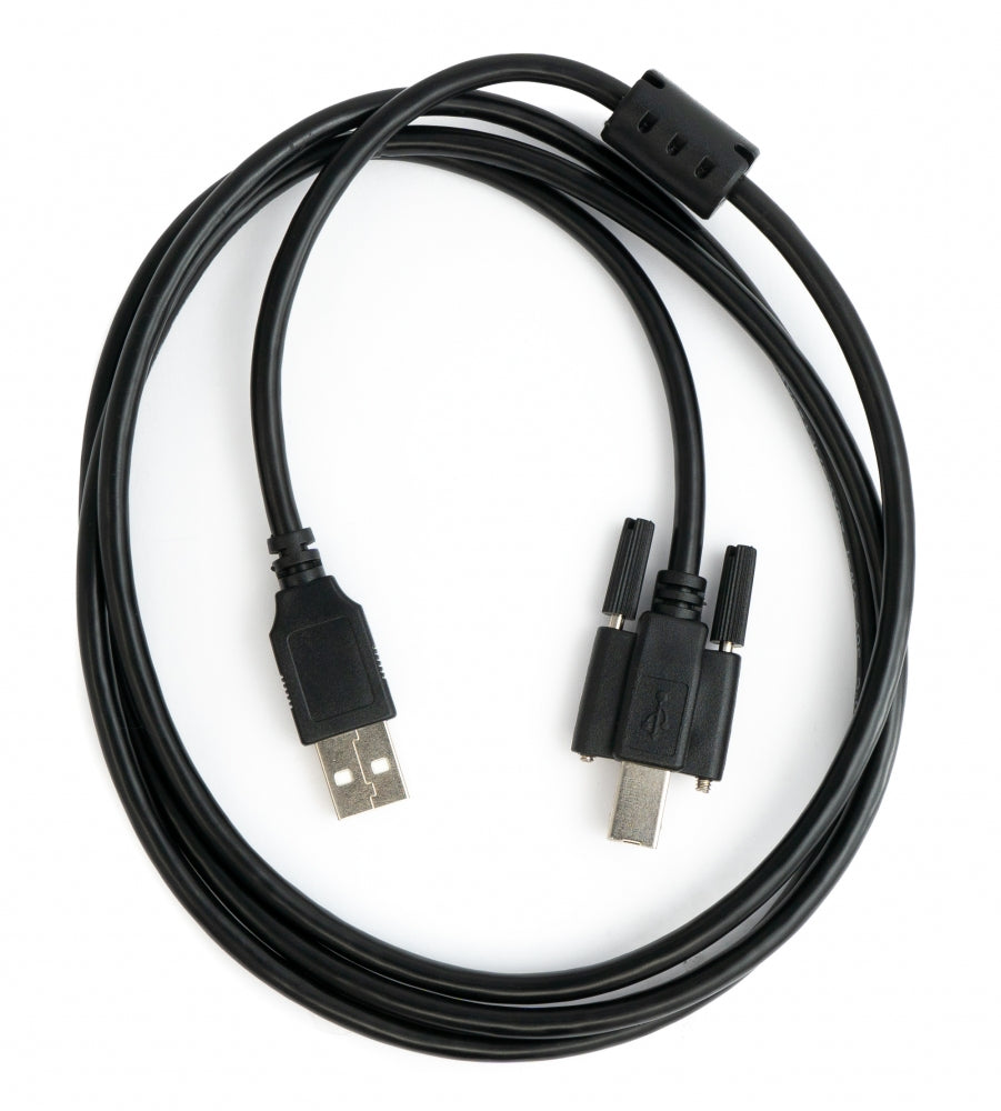 Cable USB 2.0 150 cm tipo A macho a B macho adaptador tornillo en negro