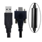SYSTEM-S USB 3.1 Kabel 8 m Typ C Stecker zu 3.0 Typ A Stecker Schraube in Schwarz