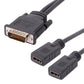 System-S DMS-59Pin male to 2X HDMI female splitter cable 25cm