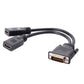 System-S DMS-59Pin male to 2X HDMI female splitter cable 25cm