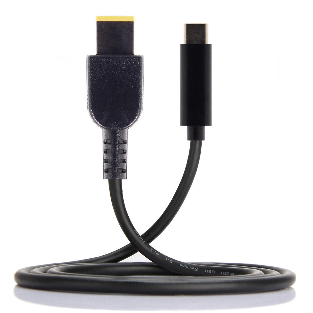 SYSTEM-S USB 3.1 cable 145 cm type C plug to rectangle 11.0 x 4.5 mm plug adapter