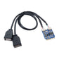 SYSTEM-S M.2 Key Y cable 30 cm A+E to 2 x 2.0 Type A socket adapter in black