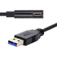 System-S USB 3.0 A (Male) to USB Type C 3.1 (Male) Cable 90 Degree Angled 120cm Data Cable Charging Cable