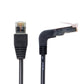 SYSTEM-S LAN cable 0.5 m RJ45 plug Ethernet cable network cable angle in black