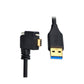 SYSTEM-S USB 3.1 cable 3 m type C plug to 3.0 type A plug angle screw in black