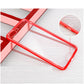 SYSTEM-S Silicone Protective Case in Red Transparent Case Compatible with iPhone 12 Pro