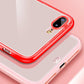 SYSTEM-S Silicone Protective Case in Red Transparent Case Compatible with iPhone 12 Pro