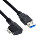 Cable SYSTEM-S USB 3.0 3 m tipo A macho a micro B macho angular tornillo en negro