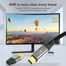 Lade das Bild in den Galerie-Viewer, Mini Display Port Adapter 1.4 Stecker zu Display Port  Stecker in Schwarz
