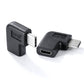 SYSTEM-S USB Typ C 3.1 zu Micro USB 2.0 Adapter gewinkelt