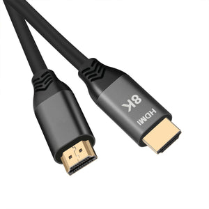 SYSTEM-S HDMI 2.1 Kabel 5 m 8K Ultra HD Stecker zu Stecker Adapter in Schwarz