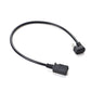 SYSTEM-S USB 3.1 Kabel 30 cm Typ C Stecker zu 2.0 Micro B Buchse 180° U Turn Winkel Adapter