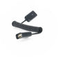 SYSTEM-S USB 2.0 Kabel 80 cm Typ A Buchse zu Buchse Spirale ausziehbar in Schwarz