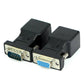 SYSTEM-S Ethernet VGA over IP Konverter 2x VGA Stecker zu LAN RJ45 Buchse 20m Reichweite