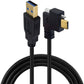 SYSTEM-S USB 3.1 cable 100 cm Type C plug to 3.0 A plug angled left right angled