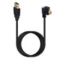 SYSTEM-S USB 3.1 cable 100 cm Type C plug to 3.0 A plug angled left right angled