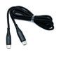 SYSTEM-S USB 3.2 Gen 2 cable 120 cm Type C male to male with display PD Power Delivery 3.0 braided 20 Gbit/s 100 W