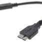 SYSTEM-S USB 3.1 Kabel 17 cm Typ C Stecker zu 3.0 Micro B Stecker Adapter in Schwarz