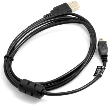 SYSTEM-S USB 2.0 Kabel 130 cm 8 Pin Stecker zu Typ A Stecker Kabel Adapter in Schwarz für Nikon Coolpix Kameras