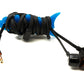 SYSTEM-S 5er Set Kabelmanager Wrap Kabelaufroller Fischform Silikon Aufwickler Kabelschutz in Blau