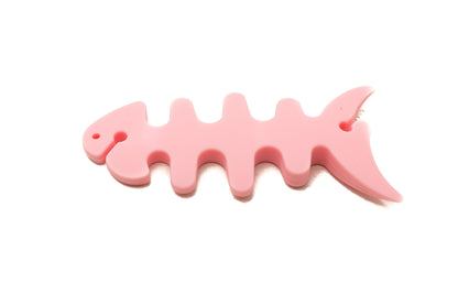 SYSTEM-S gestionnaire de câbles enveloppe enrouleur de câble protection de câble enrouleur en silicone en forme de poisson pour écouteurs en rose