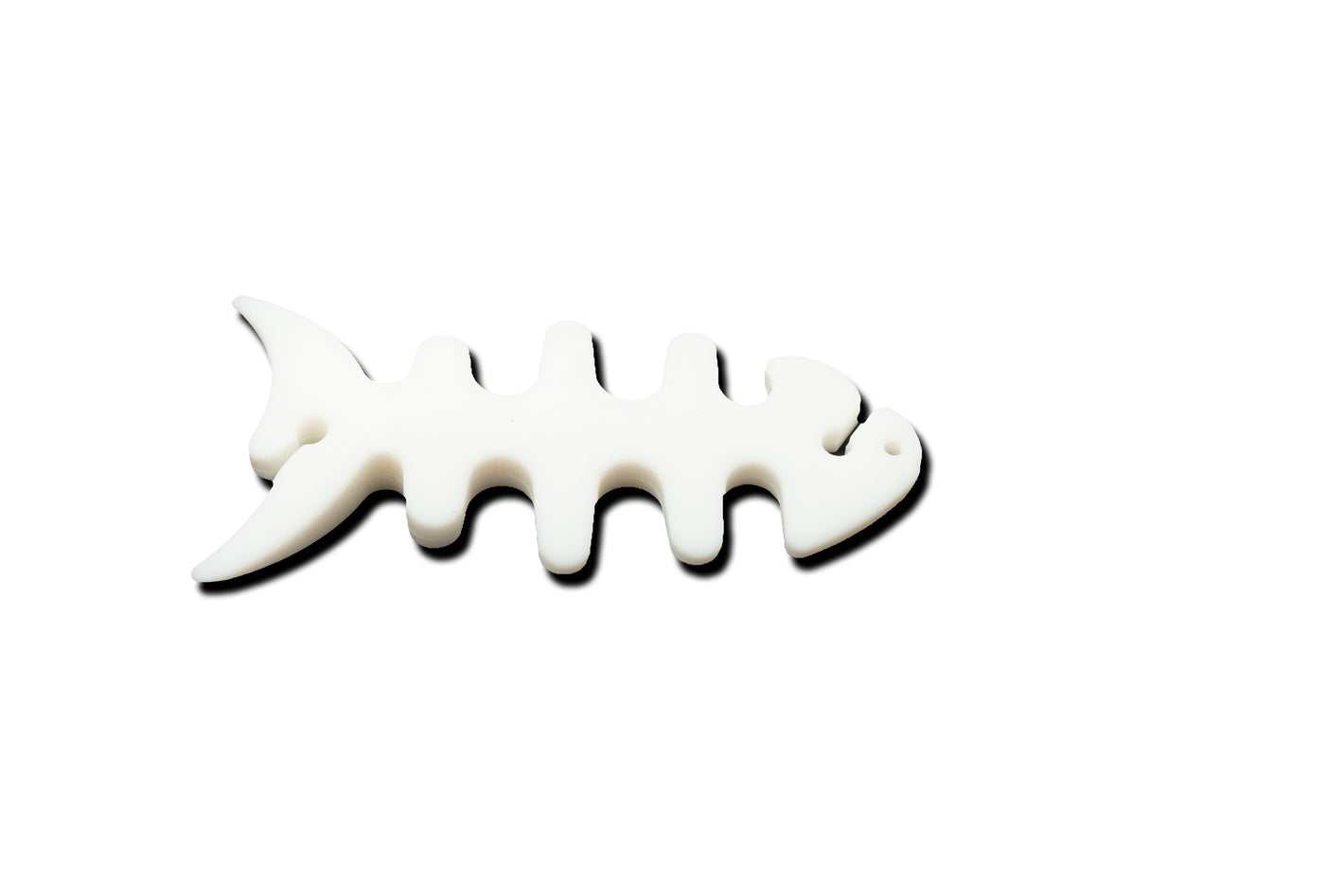 SYSTEM-S Cable Manager Wrap Cable Reel Fish Shape Silicone Winder Cable Protector for Headphones in White