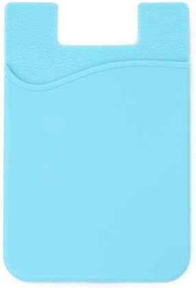 System-S 10x smartphone card holder silicone case card case in blue