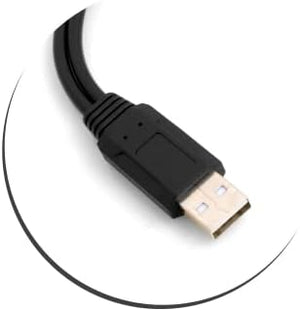 SYSTEM-S Y-Kabel USB Kabel 2.0 Typ A Splitter auf 2X Micro USB 39 cm Datenkabel Ladekabel
