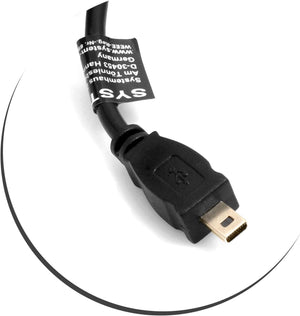 SYSTEM-S USB 2.0 Kabel 130 cm 8 Pin Stecker zu Typ A Stecker Kabel Adapter in Schwarz für Nikon Coolpix Kameras