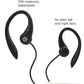 SYSTEM-S Mono In Ear Kopfhörer 115 cm AUX Klinke 2,5 mm Stecker mit Ohrhaken