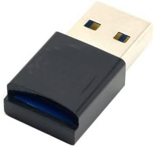 System-S Mini Adapter USB A 3.0 for microSD / SDHC / T-Flash card reader card reader card reader in black