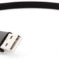 SYSTEM-S USB Typ C 3.1 Kabel auf USB Typ A 2.0 Flachkabel in Schwarz 30 cm