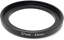 Lade das Bild in den Galerie-Viewer, Objektiv Adapter 37 mm Gewinde zu 43 mm Step Up Ring in Schwarz für Filter
