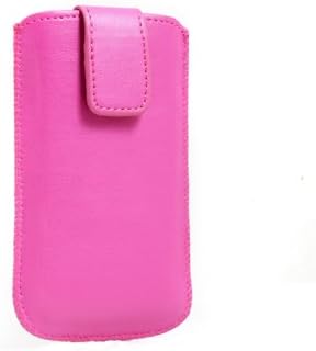 System-S Tasche Etui Sleeve Case Hülle Medium mit Rückzugfunktion Ausziehhilfe in Pink