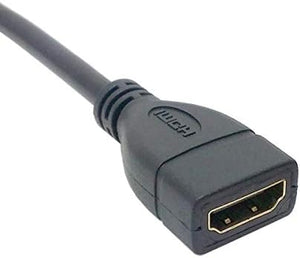 System-S Aufwärts Winkel Stecker zu HDMI Buchse Kabel 15cm