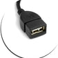 SYSTEM-S USB A Buchse Host Kabel zu Micro USB (male) 90° Grad links gewinkelt Winkelstecker Adapter OTG On The Go Host Kurzkabel 13,5 cm