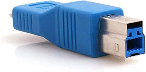 Adaptateur System-S USB 3.0 type B mâle vers micro B mâle en bleu