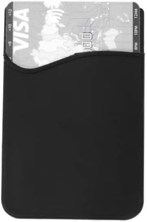 SYSTEM-S Smartphone Kartenhalter Silkonhülle Karten Etui in Schwarz