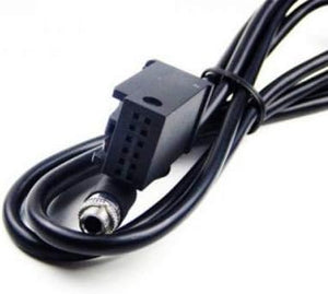 Cable de audio SYSTEM-S Conector jack de 1,5 m para adaptador de radio de coche Opel en negro