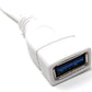 SYSTEM-S USB 3.1 Kabel 10 cm Typ C Stecker zu 3.0 Typ A Buchse Adapter in Weiß