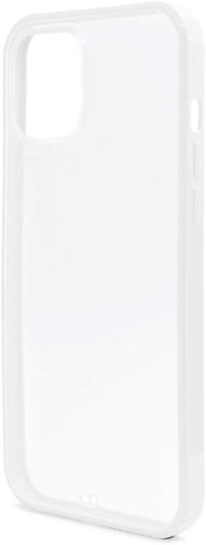 Coque de protection en silicone transparente blanche compatible avec iPhone 12