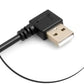 SYSTEM-S Micro USB Kabel 90° grad links gewinkelt Winkelstecker zu USB 2.0 Typ A (male) 90° Grad links gewinkelt Datenkabel Ladekabel ca. 27 cm