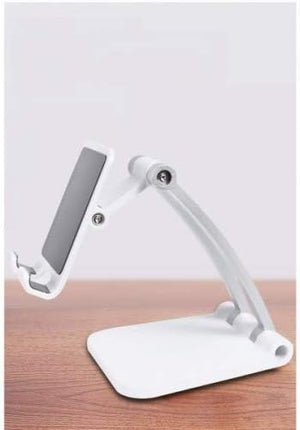 Soporte plegable SYSTEM-S de metal en color blanco para smartphone